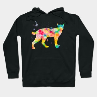 Bobcat Watercolor Painting Hoodie